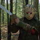 Jason admires his handiwork in Friday the 13th Part VI: Jason Lives.